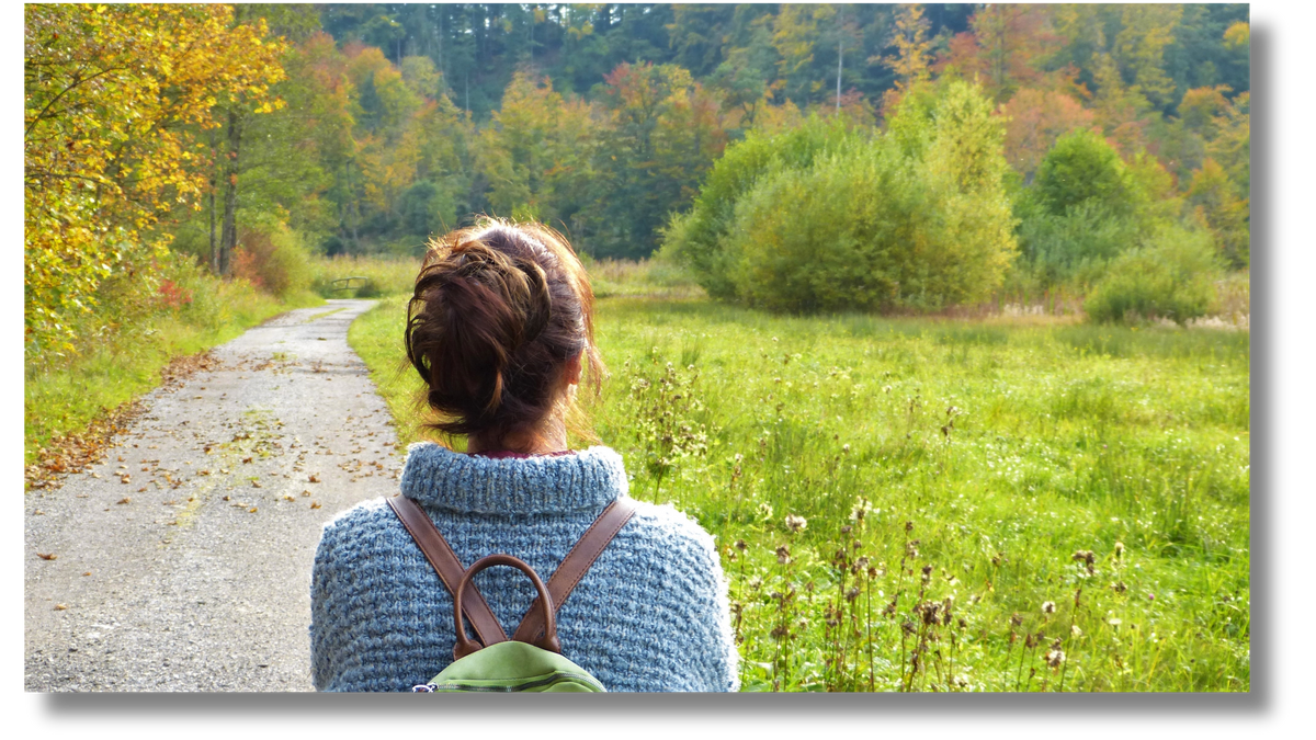 Woman Walking in the Nature